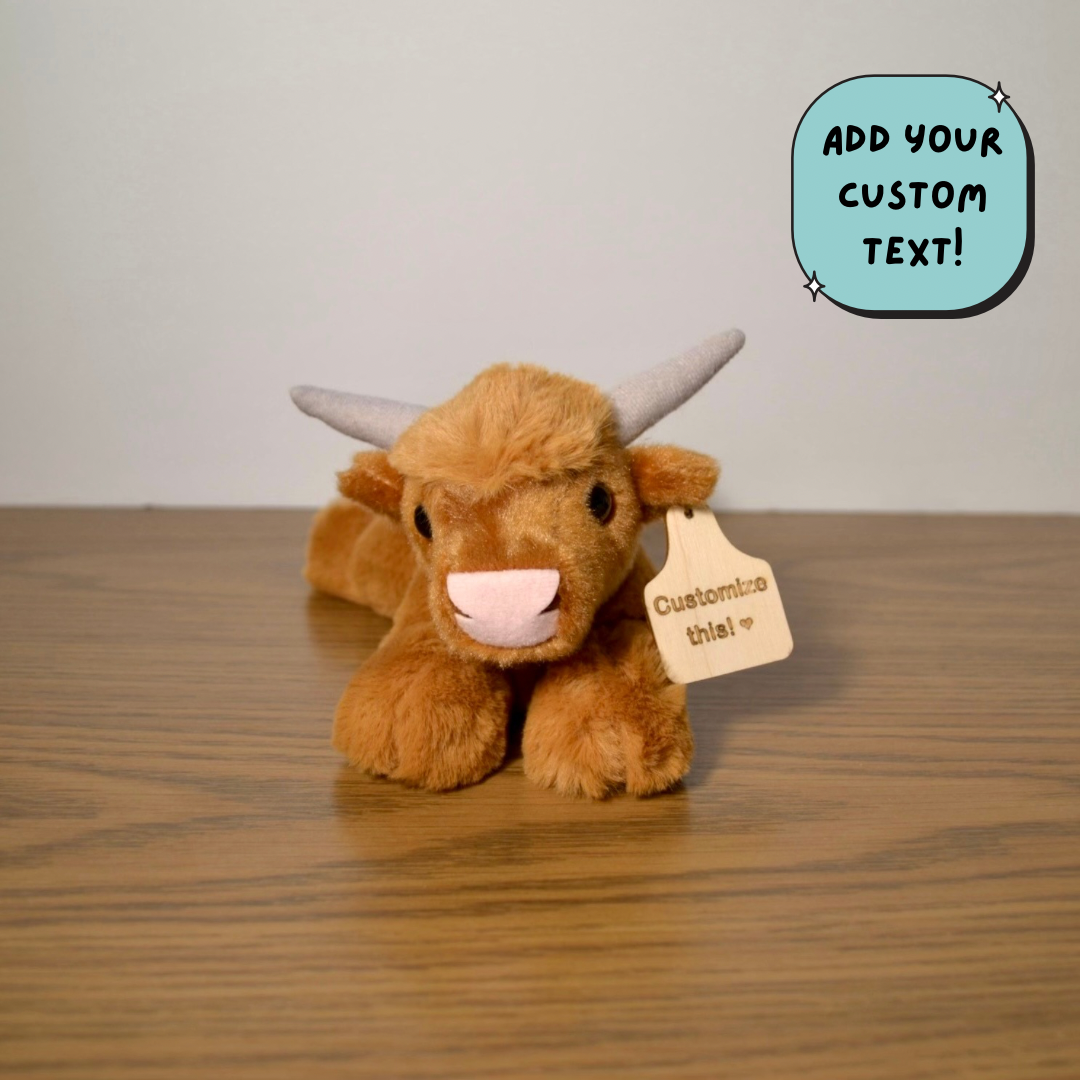 Personalized SMALL Highland Cow Plush