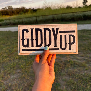 Small Giddy Up Message Block