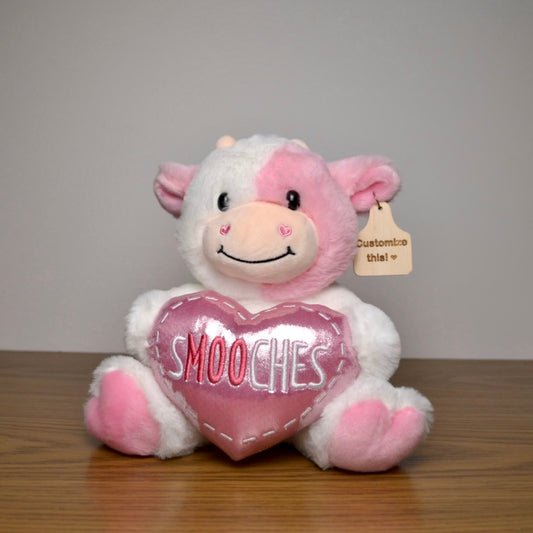 Personalized Smooches Cow Plush With Cow Tag