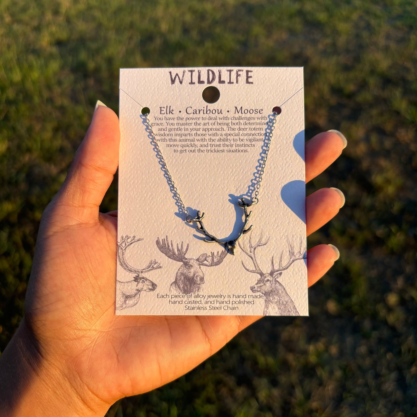 Stainless Steel Deer Necklace