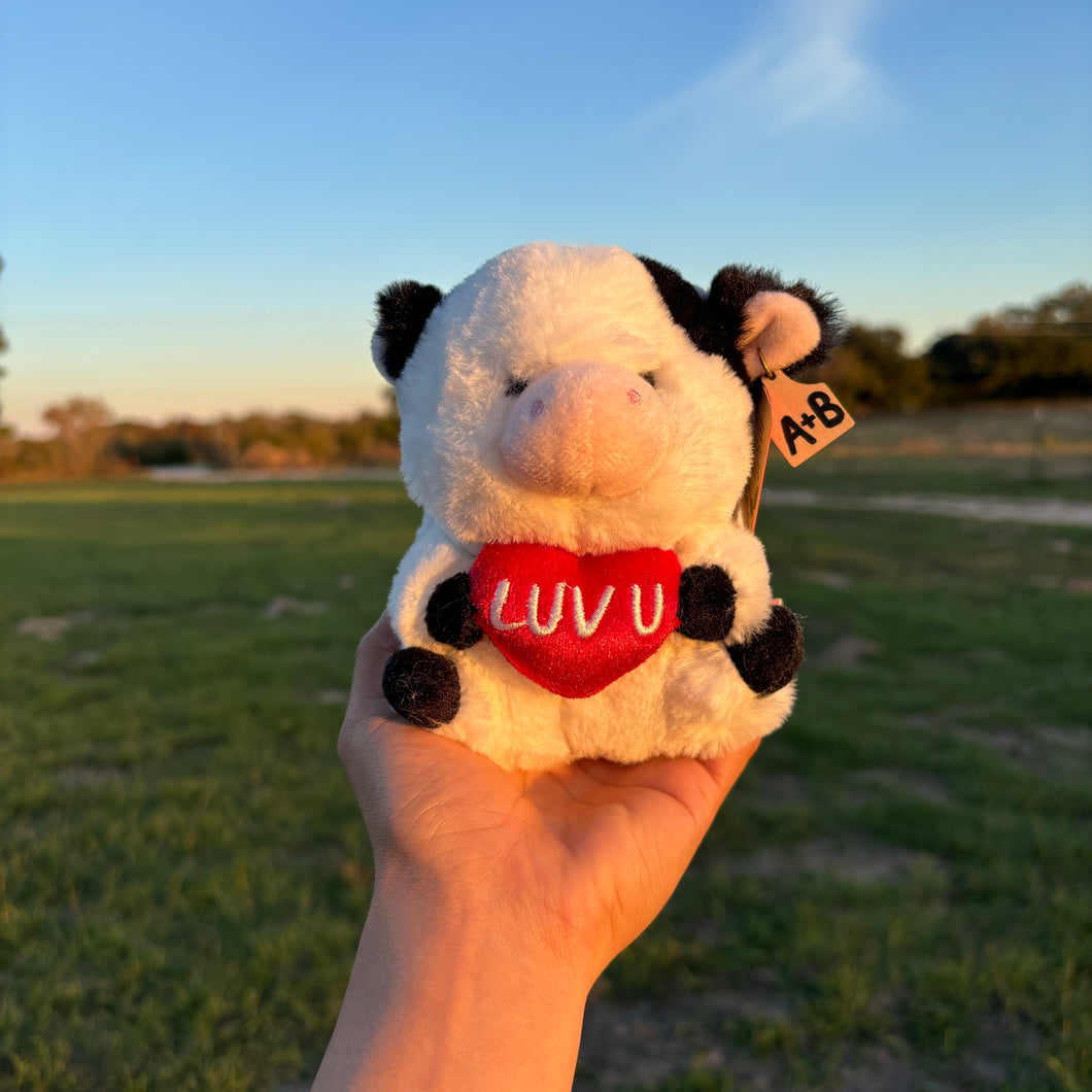 Personalized Luv U Cow Plush