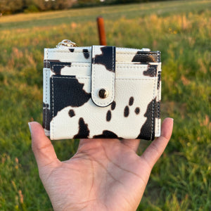 Small Foldable Cow Print Wallet