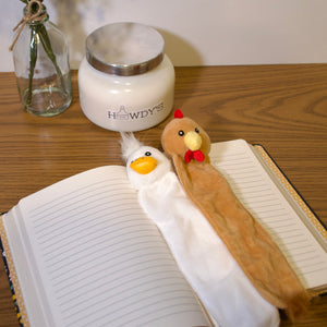 Chicken & Duck Plush Bookmarks