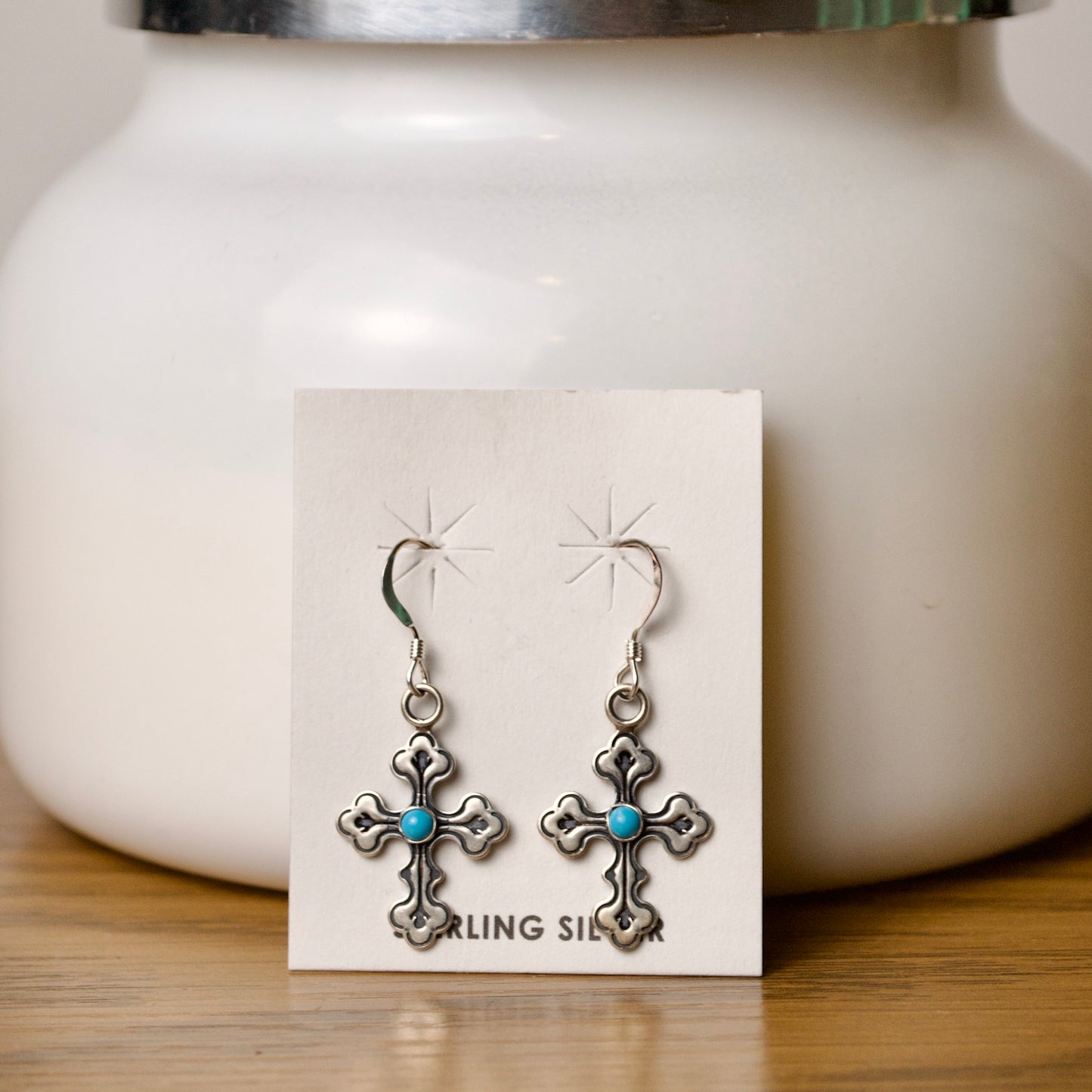 Sterling Silver Cross Earrings