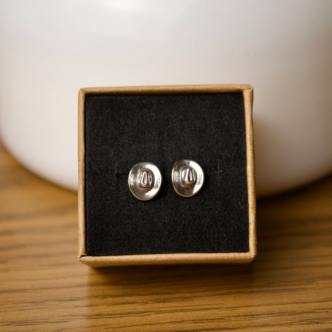 Sterling Silver Cowboy Hat Studs