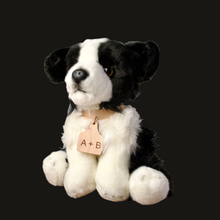 Load image into Gallery viewer, Personalized Border Collie Dog Plush with Collar
