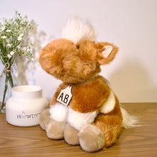 Load image into Gallery viewer, Personalized Horse Plush with Cow Tag Collar
