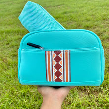 Load image into Gallery viewer, Neoprene Turquoise Cosmetic Bag
