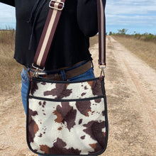 Load image into Gallery viewer, Large Neoprene Cow Print Crossbody
