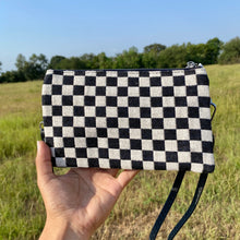 Load image into Gallery viewer, Checkered Wristlet/Crossbody bag
