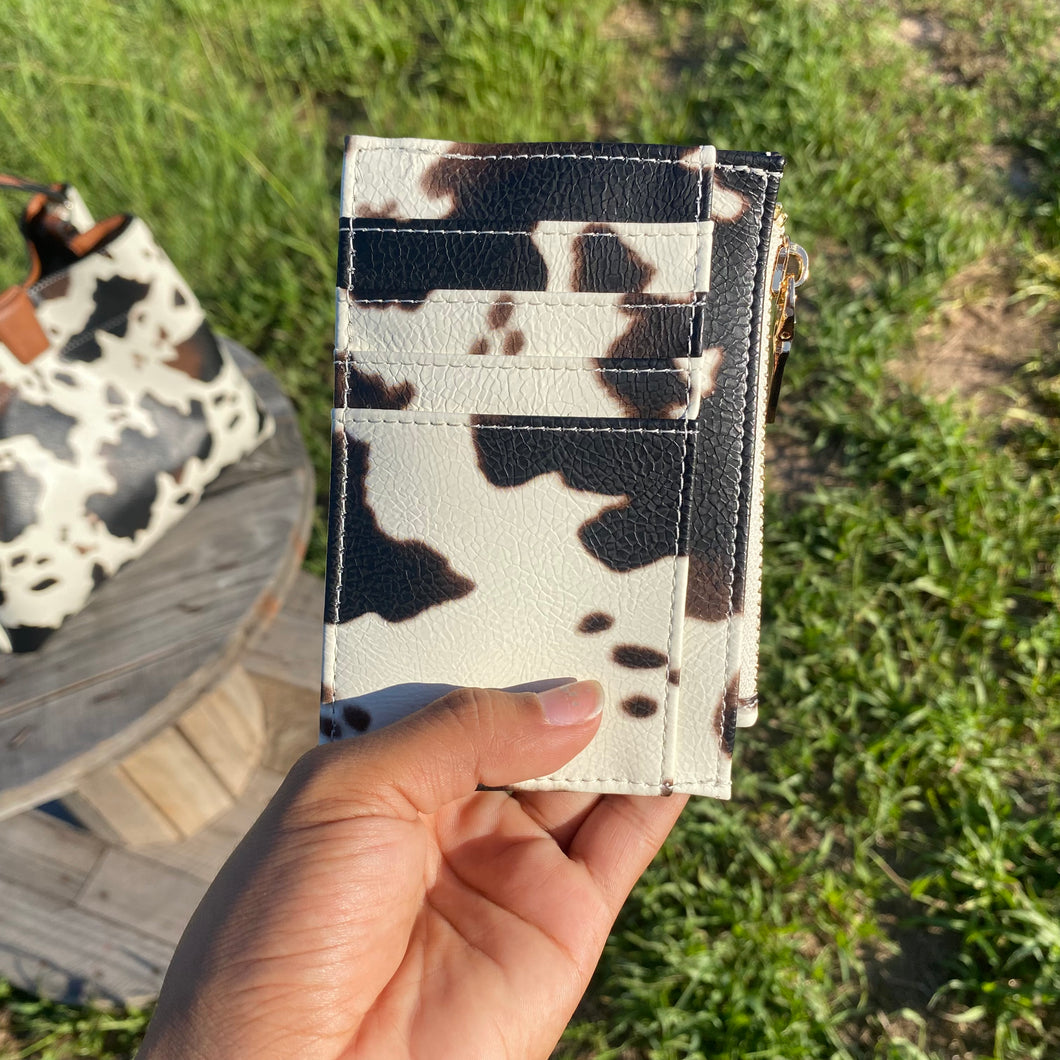 Small Cow Print Wallet
