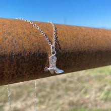 Load image into Gallery viewer, 16” Sterling Silver Boot Necklace
