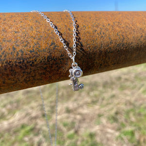 16” Sterling Silver Tractor Necklace