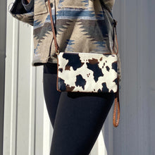 Load image into Gallery viewer, Cow Print Wristlet Crossbody
