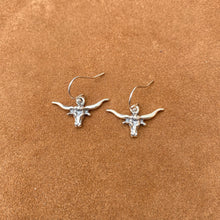 Load image into Gallery viewer, Sterling Silver Longhorn Earrings

