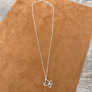 16” Sterling Silver Texas Necklace
