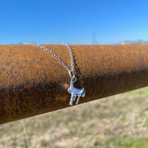 16” Sterling Silver Saddle Necklace