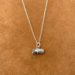 16” Sterling Silver Bass Necklace