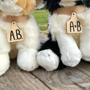 Personalized Border Collie Dog Plush with Collar