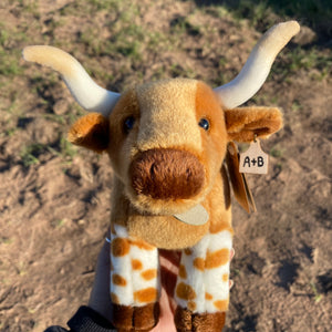 Personalized Longhorn Plush With Cow Tag