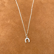Load image into Gallery viewer, 16” Sterling Silver Horseshoe Necklace
