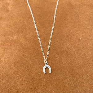 16” Sterling Silver Horseshoe Necklace
