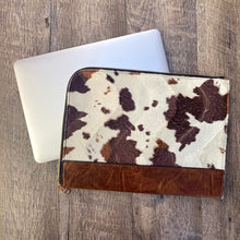 Load image into Gallery viewer, Cow Print Laptop Sleeve 13”
