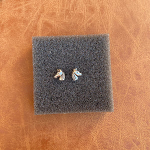 Sterling Silver Horse Head Studs
