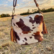 Load image into Gallery viewer, Bucket Cow Print Crossbody
