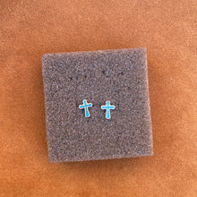 Load image into Gallery viewer, Sterling Silver Cross Studs
